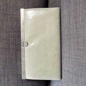 Silvery Green Clutch Wallet
